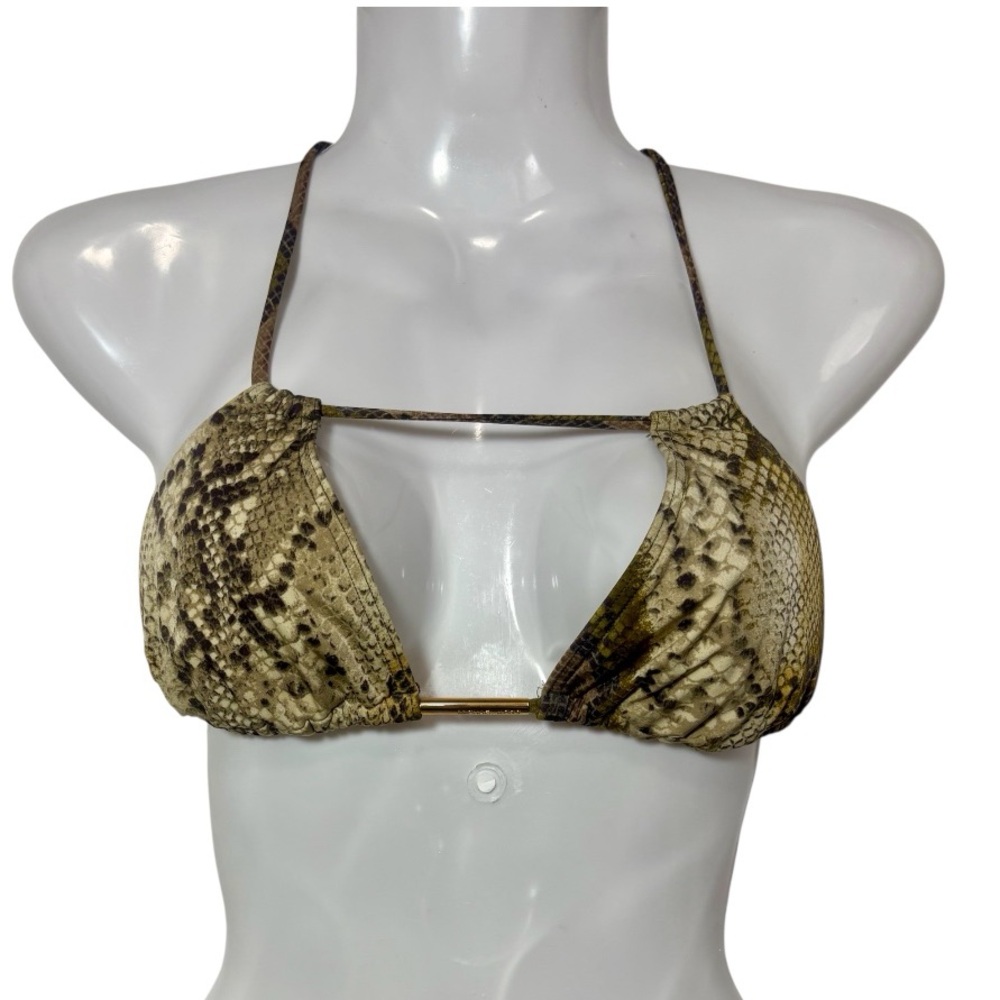 MICHAEL KORS Snakeskin Print Bikini Top
